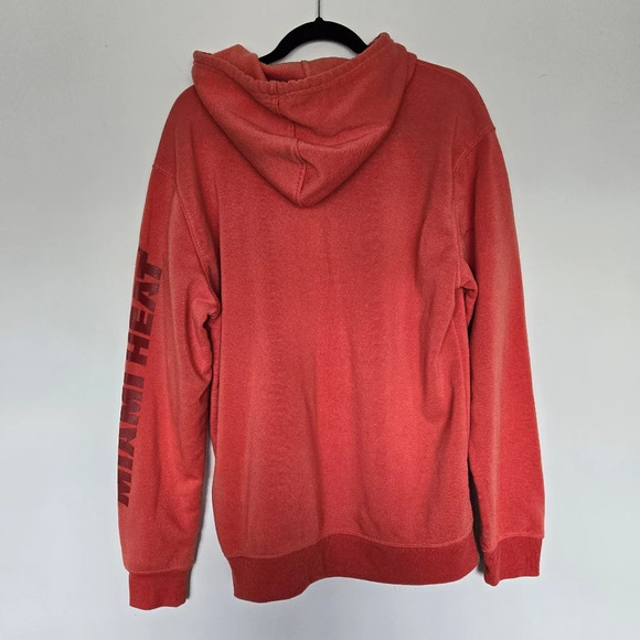 NBA Miami Heat‎ Red Orange Hooded Men's Sweater L Fleece Cangaroo Pocket - Picture 7 of 9